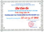 Thư Cảm Ơn Của Thành Đoàn Tp HCM