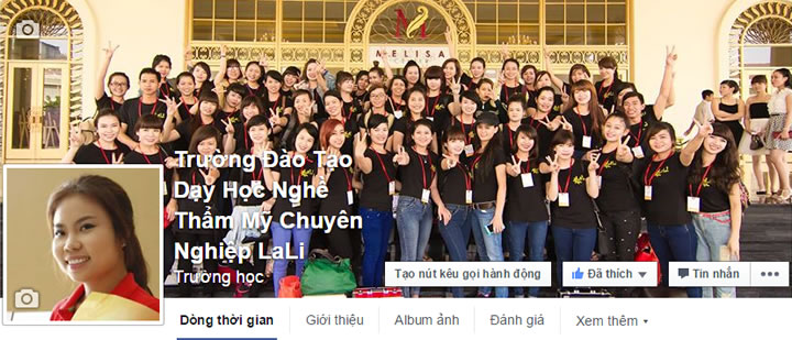 facebook truong dao tao day hoc nghe tham my chuyen nghiep lali